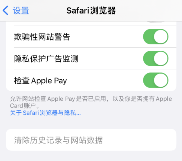 鄂托克前苹果手机维修分享Safari 浏览器清除历史记录无法使用怎么办 